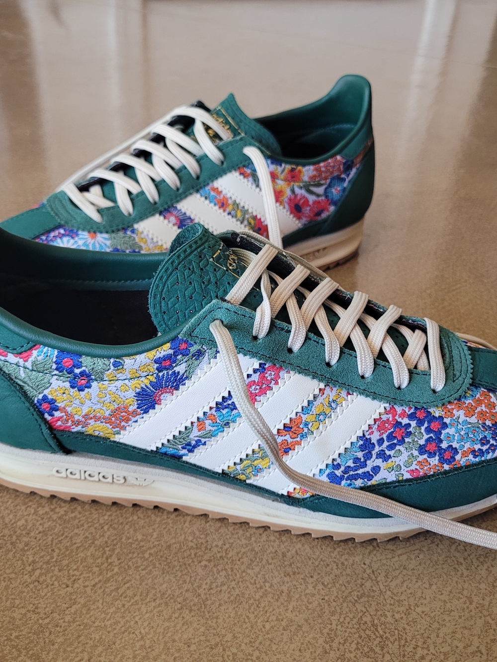 Adidas Originals X Liberty London SL72 OG Sneaker Green Floral โ 7.5